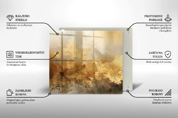 Placă sticla protectie aragaz Textura bogata