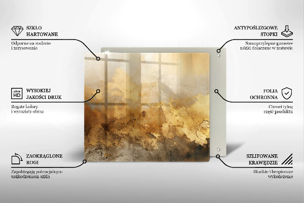 Placă sticla protectie aragaz Textura bogata