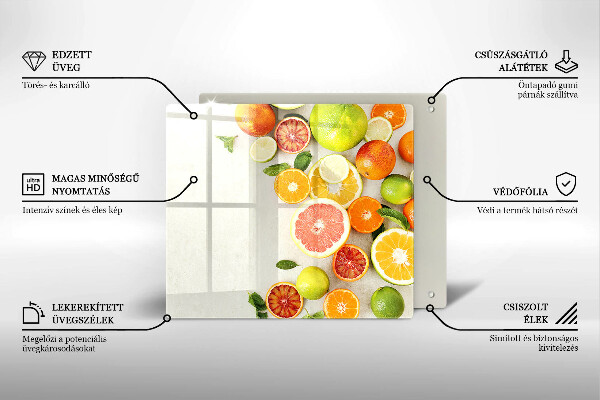 Placă sticla protectie aragaz Citrice