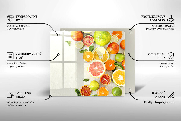 Placă sticla protectie aragaz Citrice