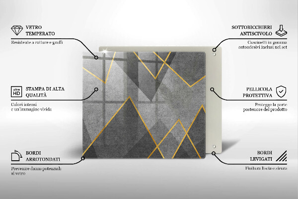 Placă sticla protectie aragaz Forme ascuțite