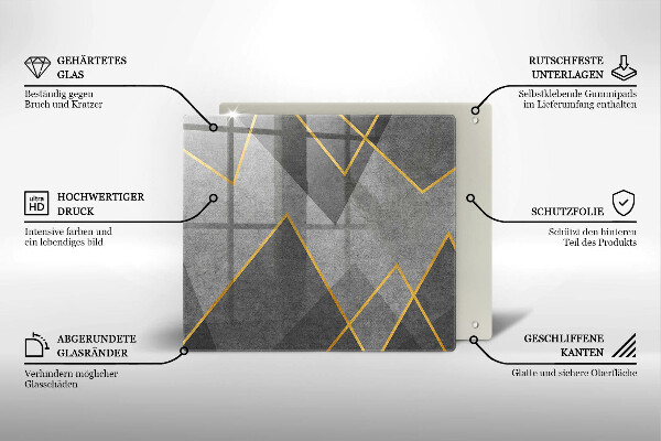 Placă sticla protectie aragaz Forme ascuțite