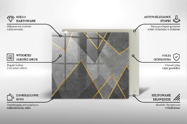 Placă sticla protectie aragaz Forme ascuțite
