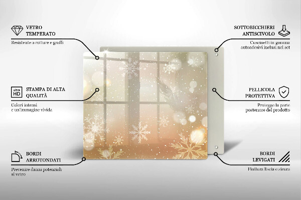 Placă protecție plita Fulgi de nea