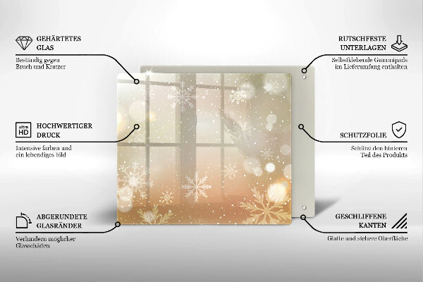 Placă protecție plita Fulgi de nea