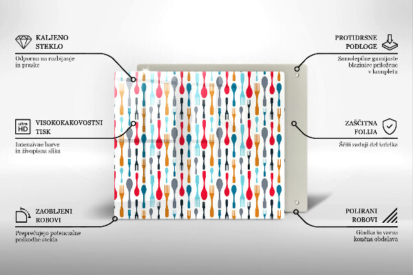 Placă protecție plita Ilustrație cu lingură