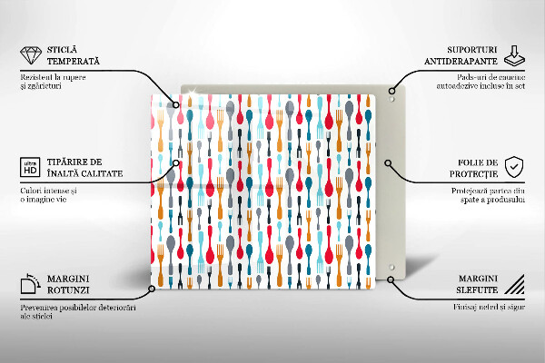Placă protecție plita Ilustrație cu lingură