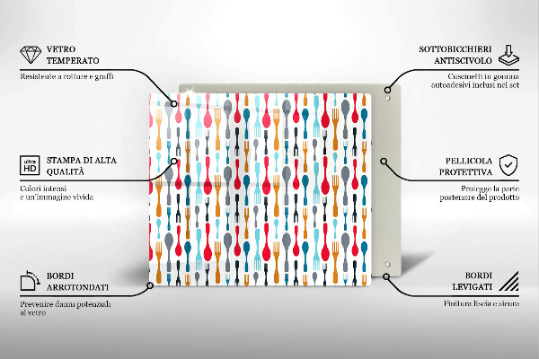 Placă protecție plita Ilustrație cu lingură
