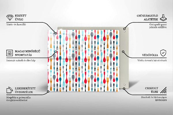 Placă protecție plita Ilustrație cu lingură