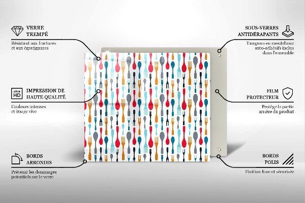 Placă protecție plita Ilustrație cu lingură