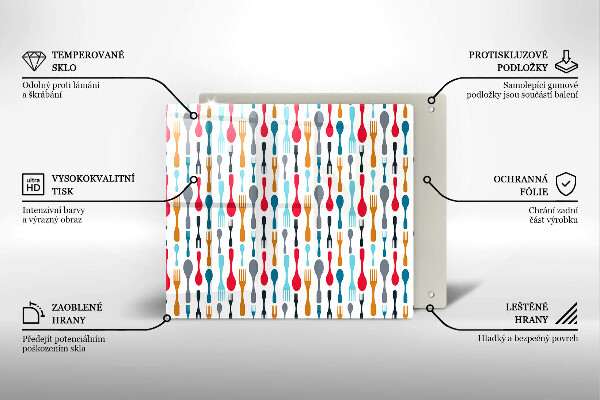 Placă protecție plita Ilustrație cu lingură