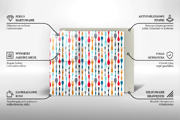 Placă protecție plita Ilustrație cu lingură