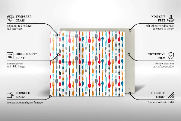 Placă protecție plita Ilustrație cu lingură