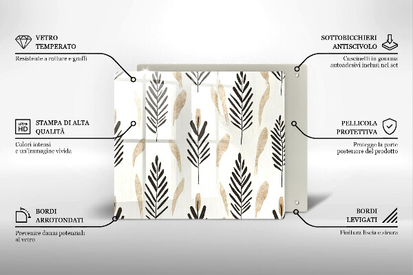 Placă protecție plita Plante boho