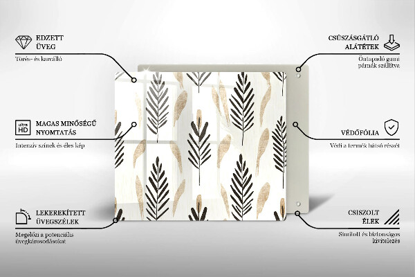 Placă protecție plita Plante boho