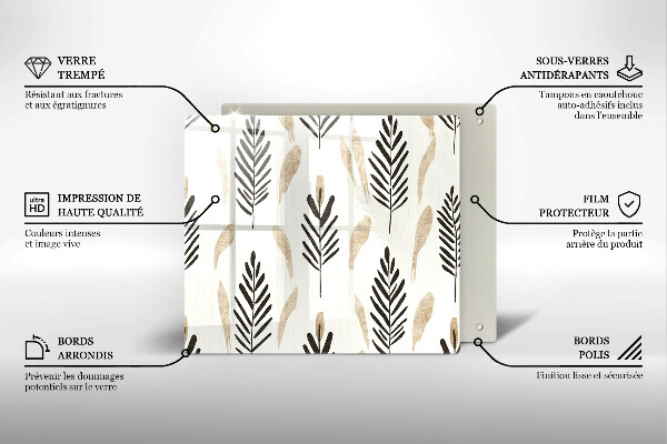 Placă protecție plita Plante boho