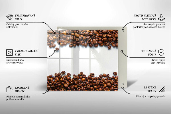 Placă protecție plita Boabe de cafea