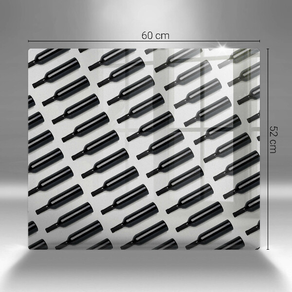 Placă protecție plita Sticle de vin negru