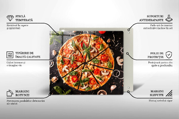 Placă protecție plita Pizza cu ciuperci