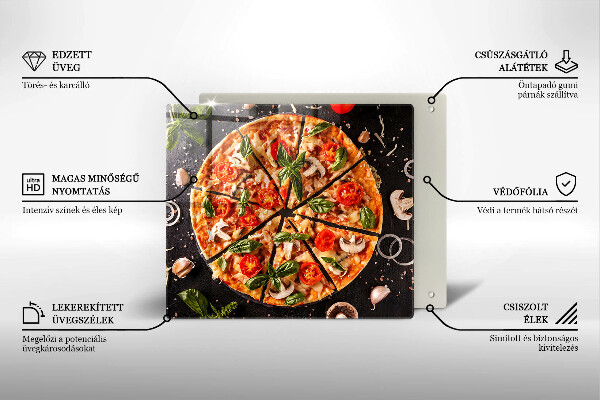 Placă protecție plita Pizza cu ciuperci