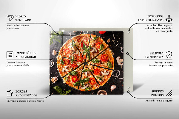 Placă protecție plita Pizza cu ciuperci