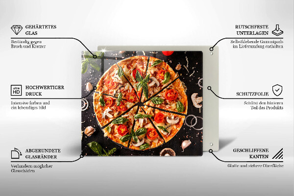 Placă protecție plita Pizza cu ciuperci