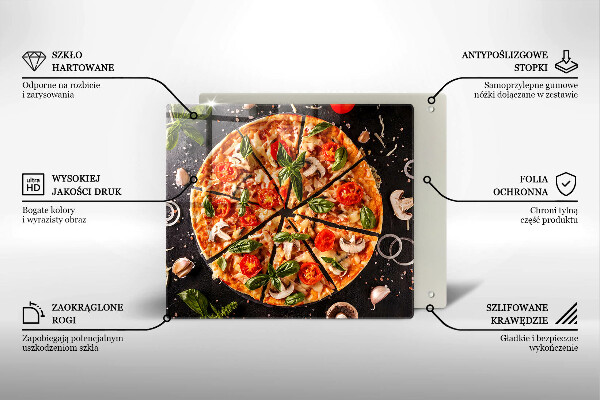 Placă protecție plita Pizza cu ciuperci