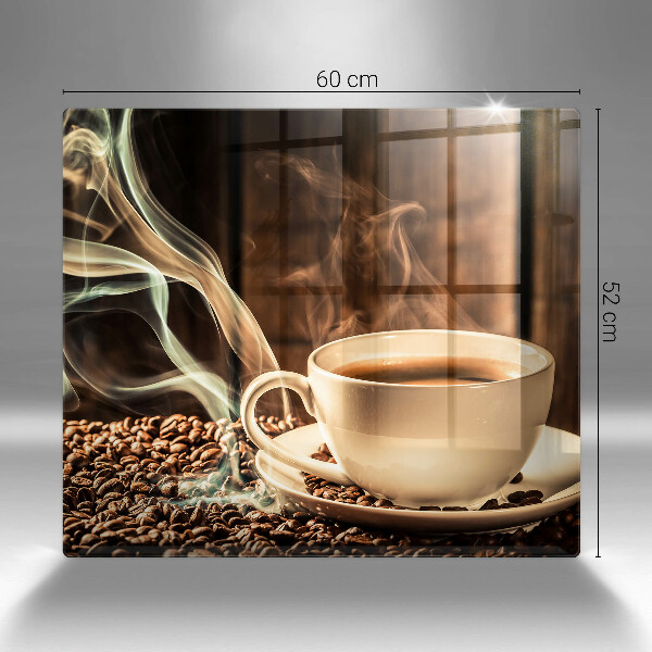 Placă protecție plita Ceașcă și boabe de cafea