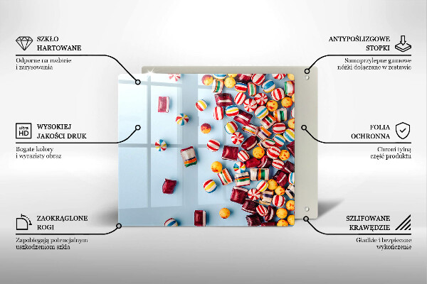 Placă protecție plita Bomboane colorate