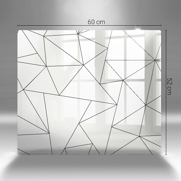 Placă protecție plita Triunghiuri albe