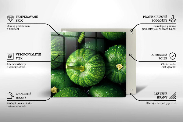 Placă de protecție pentru aragaz Dovleci verzi