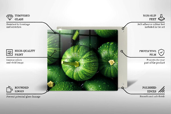 Placă de protecție pentru aragaz Dovleci verzi