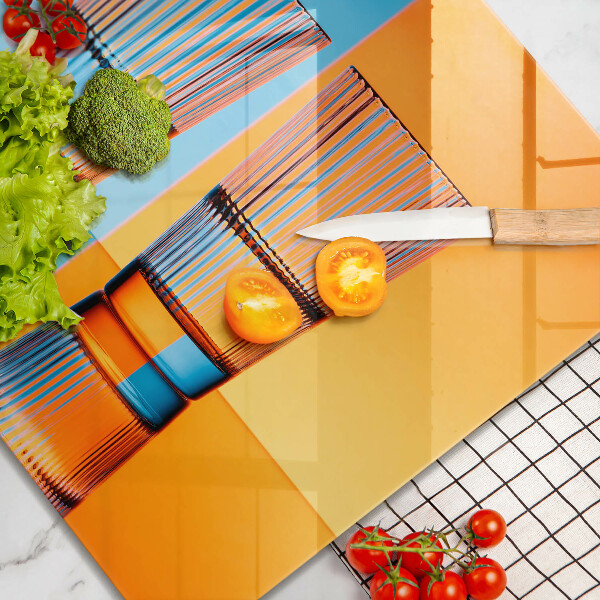 Placă de protecție pentru aragaz Două pahare cu apă