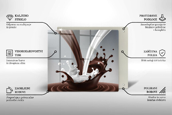 Placă de protecție pentru aragaz Lapte și ciocolată