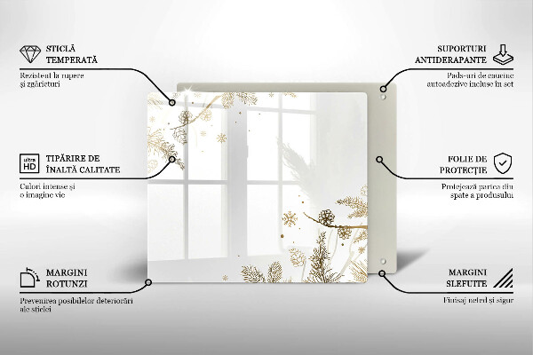 Placă protecție plita Decoratiuni de iarna