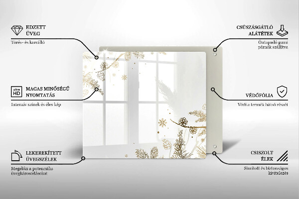 Placă protecție plita Decoratiuni de iarna