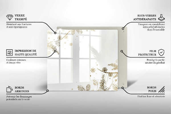 Placă protecție plita Decoratiuni de iarna