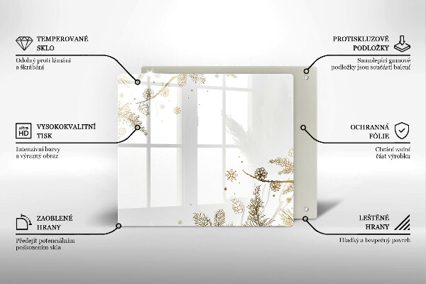 Placă protecție plita Decoratiuni de iarna