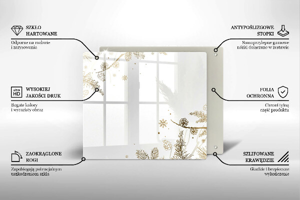 Placă protecție plita Decoratiuni de iarna