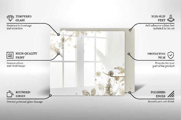 Placă protecție plita Decoratiuni de iarna