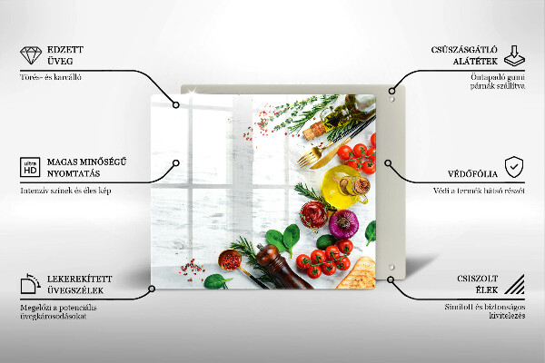 Placă protecție plita Legume și condimente