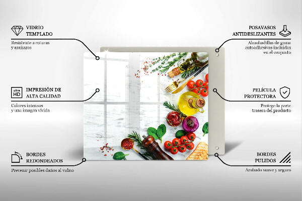 Placă protecție plita Legume și condimente