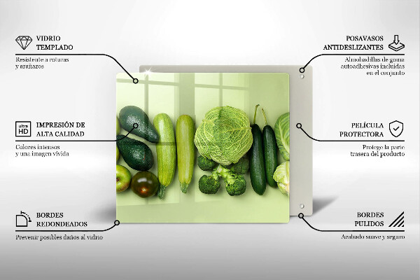 Placă protecție plita Fructe și legume verzi