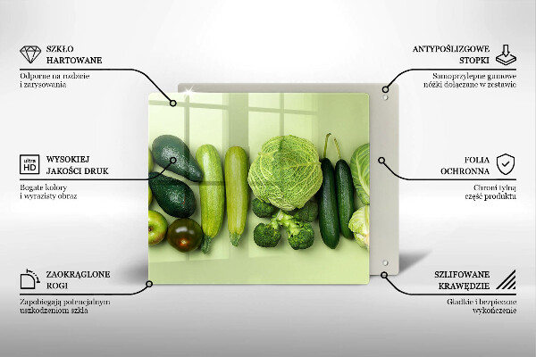 Placă protecție plita Fructe și legume verzi