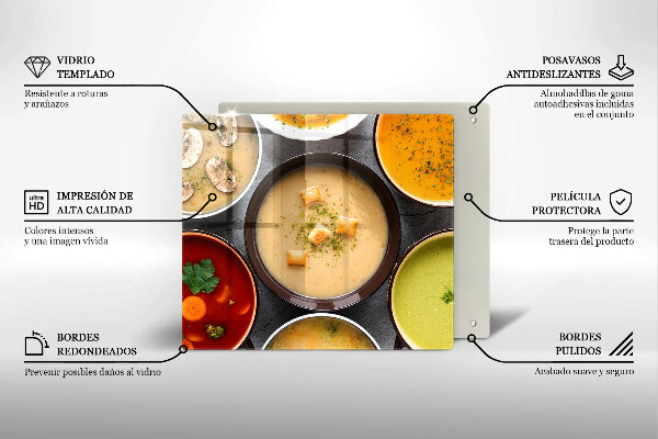 Placă protecție plita Supe colorate