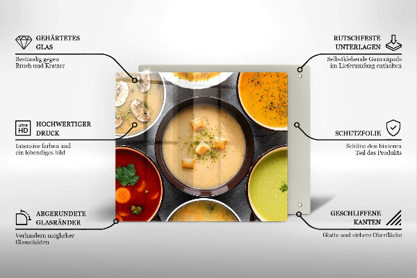 Placă protecție plita Supe colorate