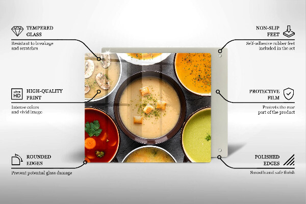 Placă protecție plita Supe colorate