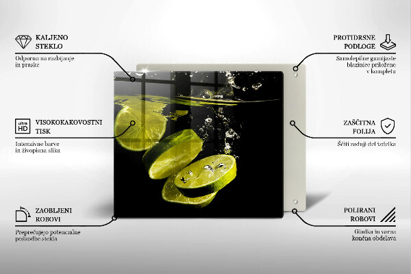 Placă sticla protectie aragaz Tei în apă