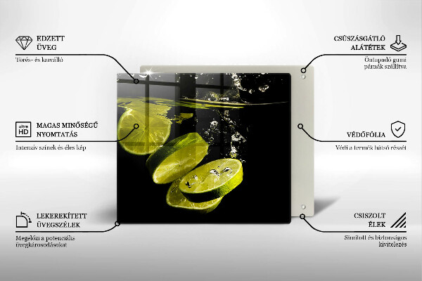 Placă sticla protectie aragaz Tei în apă