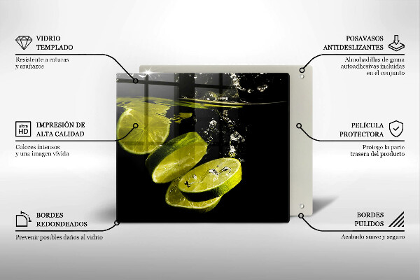 Placă sticla protectie aragaz Tei în apă